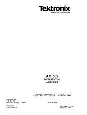 Tektronix AM 502 Instruction Manual