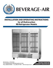 Beverage-Air Vista RB44HC-1S Installation And Operating Instructions Manual