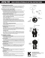 K-Rain RPS 75 Setting Instructions