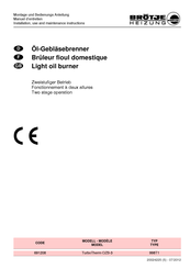 BRÖTJE TurboTherm OZB-3 Installation, Use And Maintenance Instructions