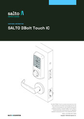 Salto DBolt Touch IC Additional Information