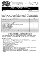 C&K systems 236i-RCV Instruction Manual