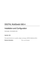 Digital Equipment MultiSwitch 900-4 Installation And Configuration Manual