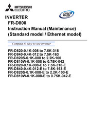 Mitsubishi Electric FR-D840-0.4K-012-E Instructions, Manual, Maintenance