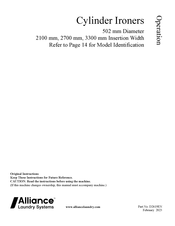 Alliance Laundry Systems NIC521VN0R Original Instructions Manual