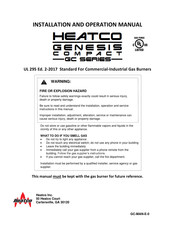 heatco GENESIS COMPACT GC2 Installation And Operation Manual