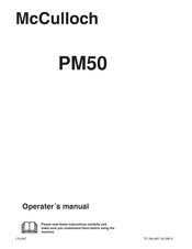 McCulloch PM50 Operator's Manual