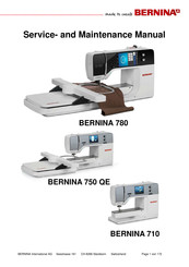 Bernina 780 Service And Maintenance Manual