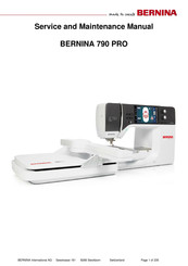 Bernina 790 PRO Service And Maintenance Manual