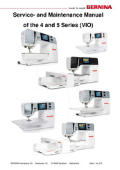 Bernina 535 Service And Maintenance Manual