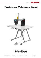 Bernina Q Series Service And Maintenance Manual