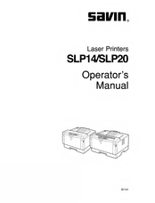 Savin SLP20 Operator's Manual