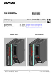 Siemens SITOP DC UPS 6EP1931-2DC31 Operating Instructions Manual