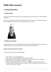 SpectraLink KIRK 40 Series Manual