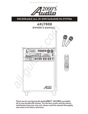 Audio 2000 AKJ7808 Owner's Manual