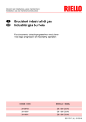 Riello DB 3 SM C03 A0 Installation, Use And Maintenance Instructions