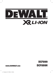 DeWalt DCF899HP2G Original Instructions Manual