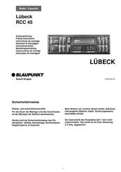 Bosch Blaupunkt RCC 45 Fitting Instructions Manual