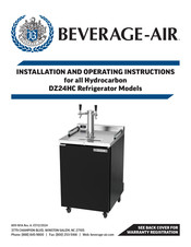 Beverage-Air DZ24HC Installation And Operating Instructions Manual