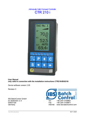 IBS BatchControl CTR 210 i User Manual