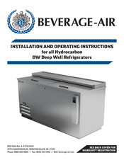 Beverage-Air DW94HC-29 Installation And Operating Instructions Manual