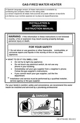 Bradford LG2100H853N Installation & Operating Instruction Manual