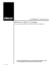 Dacor Millennia ETT365-2S Installation Instructions Manual