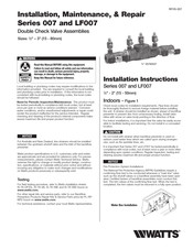 Watts LF007M2-QT Installation, Maintenance & Repair