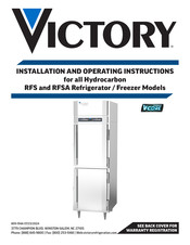 Victory UltraSpec RFS(A)-2D-S1-EW-PT-HD-HC Installation And Operating Instructions Manual