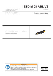 Atlas Copco ETD M 08 ABL V2 Product Instructions