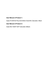 Casio MJ-12GST User Manual