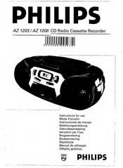 Philips AZ 1208 Instructions For Use Manual