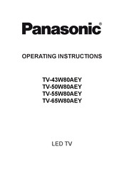 Panasonic TV-65W80AEY Operating Instructions Manual