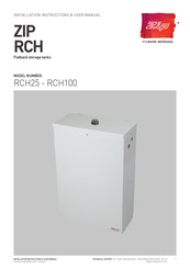 Zip RCH25 Installation Instructions & User Manual