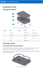 RAK RAK19001 Installation Manual
