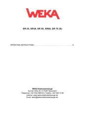 Weka SR65 S Operating Instructions Manual