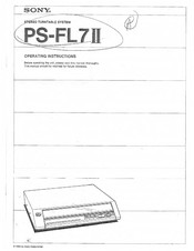 Sony PS-FL7 II Operating Instructions Manual