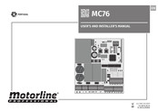 Motorline professional MC76 User's And Installer's Manual