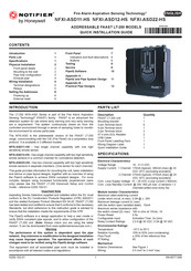 Honeywell NOTIFIER NFXI-ASD11-HS Quick Installation Manual