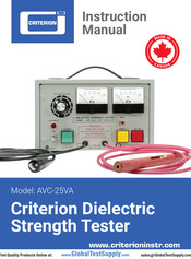Criterion AVC-25VA Instruction Manual