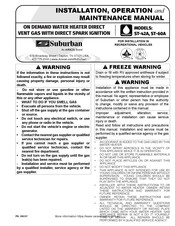 Airxcel Suburban ST-60A Installation, Operation And Maintenance Manual