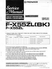 Pioneer F-X55ZL Service Manual