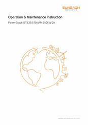 Sungrow PowerStack-ST535kWh-250kW-2h Operation & Maintenance Instructions Manual