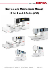 Bernina B 535 Service And Maintenance Manual