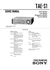 Sony TAE-S1 Service Manual