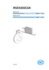 Siko MSK5000CAN Translation Of The Original Installation Instructions