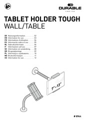 DURABLE 894401 Information For Use