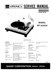 Sharp OPTONICA RP-3500H Service Manual
