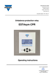 Vishay ESTAsym CPR Operating Instructions Manual