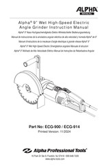 Alpha Professional Tools ECG-914 Instruction Manual